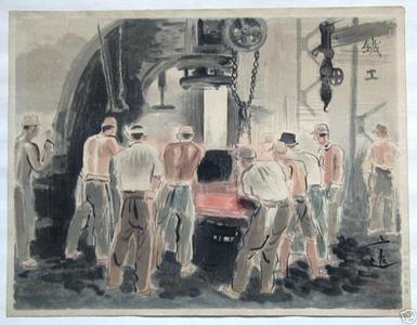 和田三造: Iron Worker - Japanese Art Open Database