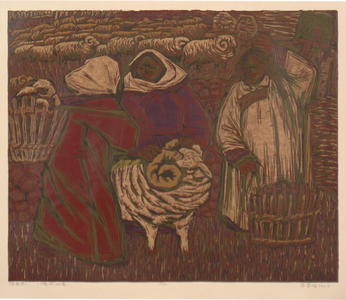 Wu Enqi: Waiting for the spring lamb - Japanese Art Open Database