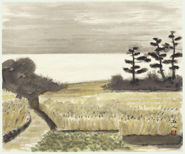 Yamamoto Kyujin: Ricefield - Japanese Art Open Database