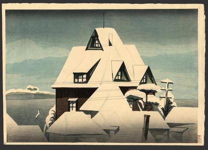 Yamamura Koka: Snowy rooftops - Japanese Art Open Database