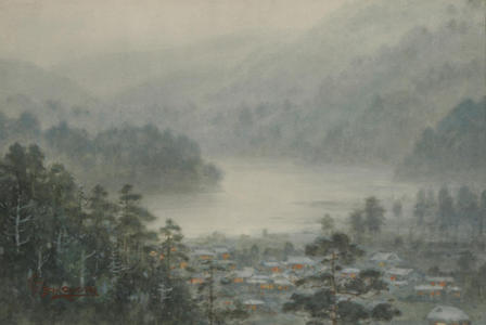 Yokouchi G: Misty Shoreline View - Japanese Art Open Database