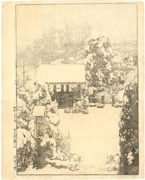 吉田博: Snow in Nakazato - Japanese Art Open Database