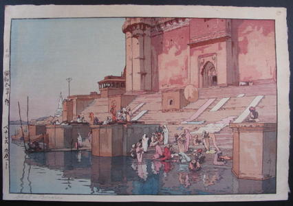 吉田博: Ghat in Benares - Japanese Art Open Database