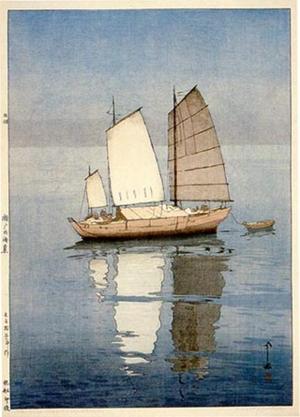 吉田博: Sailing Boats- Afternoon - Japanese Art Open Database