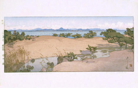 吉田博: A Garden by Lake Biwa - Japanese Art Open Database