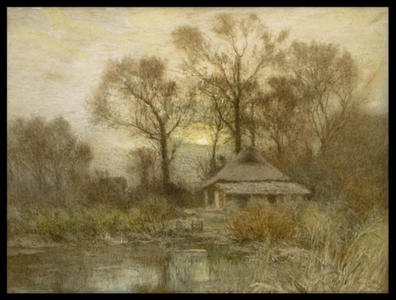 Yoshida Hiroshi: Cabin at Waters Edge - Japanese Art Open Database