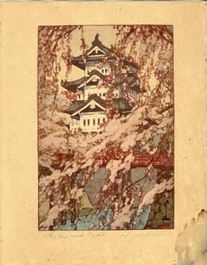 吉田博: Cherry and Castle - Japanese Art Open Database