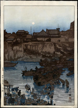 吉田博: Return of Fishing Fleet - Japanese Art Open Database