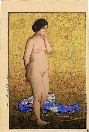 Yoshida Hiroshi: Study of a Nude - Japanese Art Open Database