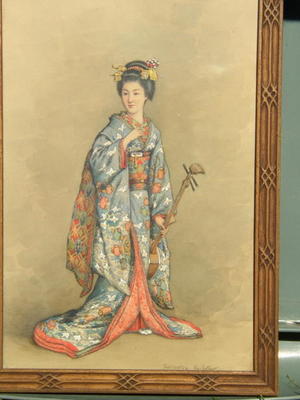 Yoshimatsu Goseda: Bijin and Shamisen - Japanese Art Open Database