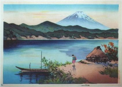 Maeda Masao: Lake Shore in the Morning — 湖畔の朝 - Japanese Art Open Database