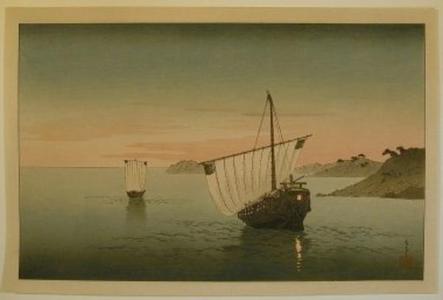 Yoshimune 2 Utagawa: The Evening Glow on the Bay - Japanese Art Open Database