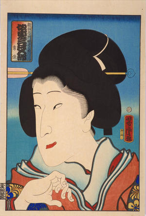 歌川芳虎: The Actor Bando Mitsugoro in the Role of Yushide, Daughter of Shindo Saemon - Japanese Art Open Database