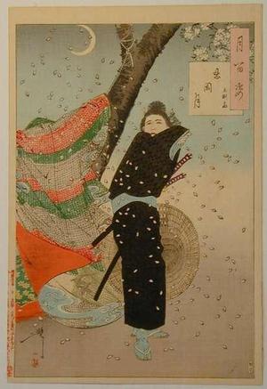Tsukioka Yoshitoshi: Shinobugaoka Moon- Gyokuensai — Shinobugaoka no tsuki- Gyokuensai - Japanese Art Open Database