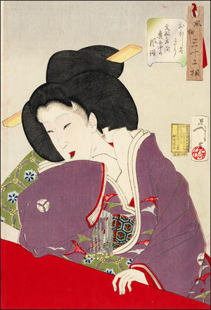 Tsukioka Yoshitoshi: Looking Amused - Japanese Art Open Database
