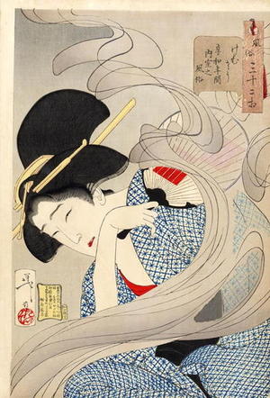 月岡芳年: Looking Smoky - Japanese Art Open Database