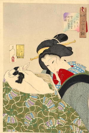 Tsukioka Yoshitoshi: Looking Warm - Japanese Art Open Database