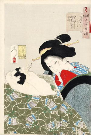 Tsukioka Yoshitoshi: Looking Warm - Japanese Art Open Database