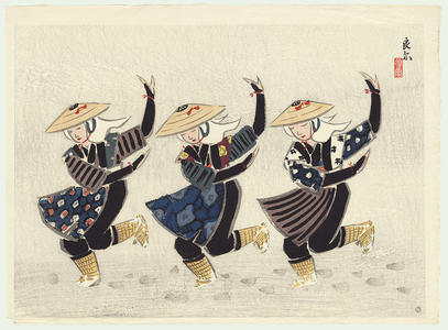 Yoshiya: Dancing in the Snow - Japanese Art Open Database