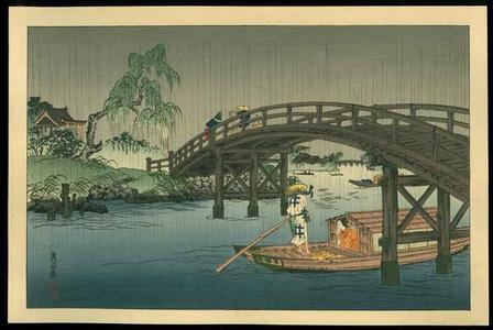 Yusen: A Bridge in the Rainy Season - Japanese Art Open Database