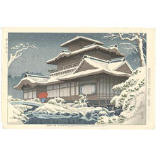 藤島武二: Snow at Hiunkaku, Nishihonganji Temple, Kyoto - Japanese Art Open Database