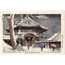 Fujishima Takeji: Snow at Nan-endo Temple - Japanese Art Open Database