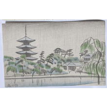 Fujishima Takeji: Nara Sarusawa Pond — 猿沢の池 - Japanese Art Open Database