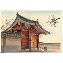大野麦風: Ebisu Jinja Gate — 戎神社門 - Japanese Art Open Database