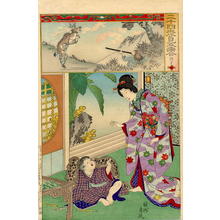 Toyohara Chikanobu: Enshi who wore a deerskin - Japanese Art Open Database