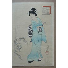 豊原周延: Bijin observing flowers - Japanese Art Open Database