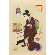 Toyohara Chikanobu: Uguisu (bush warbler) - Japanese Art Open Database
