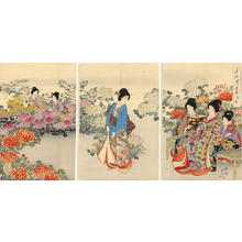 豊原周延: Chrysanthemum picnic - Japanese Art Open Database