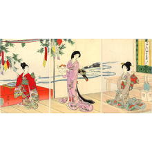 Toyohara Chikanobu: Tanabata Festival — 七夕 - Japanese Art Open Database