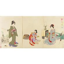 Toyohara Chikanobu: Caligraphy — Imayo no bijin- 今様の美人 - Japanese Art Open Database