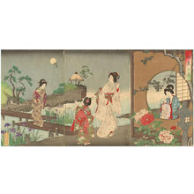 Toyohara Chikanobu: Garden in Early Summer — 初夏の園 - Japanese Art Open Database