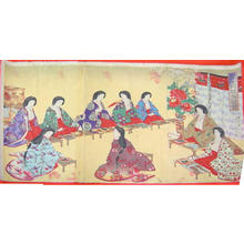 Toyohara Chikanobu: Imperial Court Monthly Poetry Meeting - Japanese Art Open Database