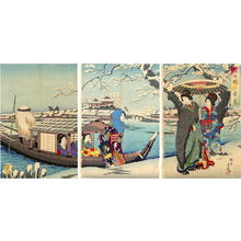 Toyohara Chikanobu: Snow Scene on the Banks of Sumida River — 隅田堤乃雪景 - Japanese Art Open Database