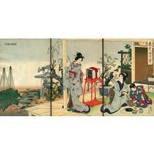 Toyohara Chikanobu: Unknown- Spring garden scene - Japanese Art Open Database