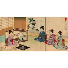 豊原周延: Unknown, Winter tea ceremony - Japanese Art Open Database