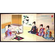 Toyohara Chikanobu: Unknown, Winter tea ceremony - Japanese Art Open Database