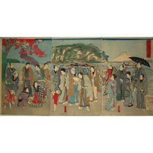 Toyohara Chikanobu: Visit to Enoshima — 江ノ島詣の図 - Japanese Art Open Database