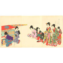 豊原周延: Departure of a lords princess — Shoko no himegimi shishutsu no zu- 諸侯之姫君 仕出之図 - Japanese Art Open Database