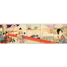 Toyohara Chikanobu: Ladies in waiting - Japanese Art Open Database