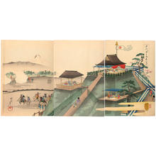 Toyohara Chikanobu: Observing the hunt in Kogane-ga-hara - Japanese Art Open Database