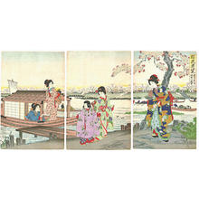 豊原周延: Sumida river view - Japanese Art Open Database