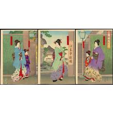 Toyohara Chikanobu: Fashionable Geisha in Yanagibashi — 柳橋芸妓粧 - Japanese Art Open Database