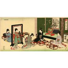 Toyohara Chikanobu: Feast - Japanese Art Open Database