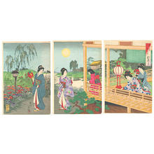 豊原周延: The Moon at a Vacation House - Japanese Art Open Database