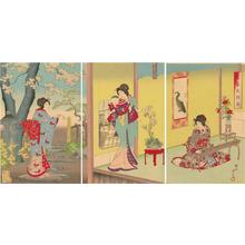 Toyohara Chikanobu: Villa of a wealthy family — 富家之別荘 - Japanese Art Open Database