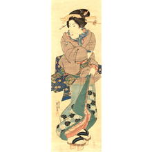 渓斉英泉: Standing Bijin - Japanese Art Open Database